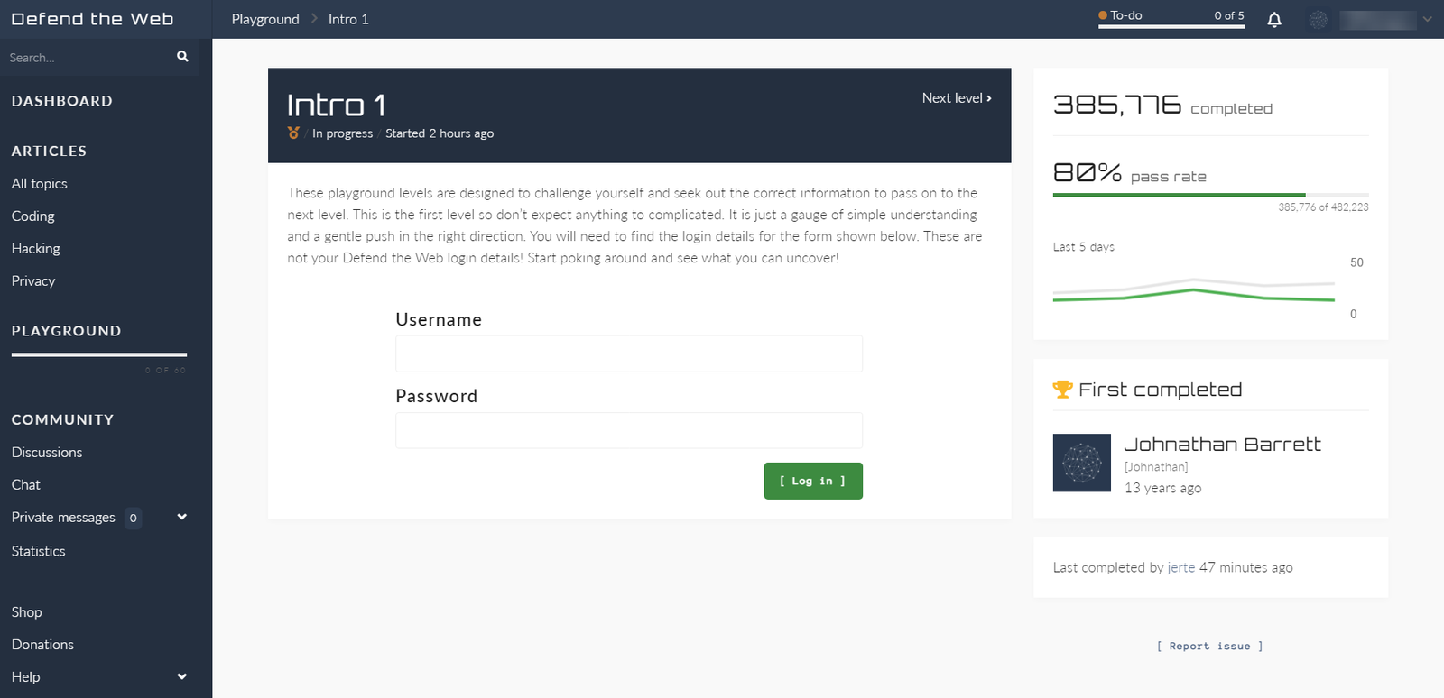 Reto INTRO 1 de Defend the Web