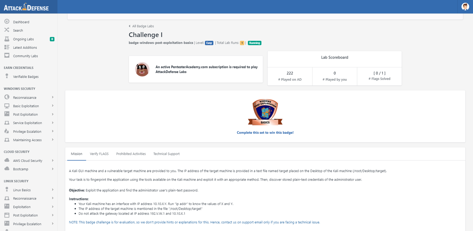 Sala de Attack Defense